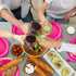 175 Pcs Hot Pink Party Supplies, Includes 25 Guest Hot Pink Plates, Napkins, Cups, and Plastic Spoons