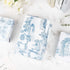 Bolsome 12Pcs French Style Wrapping Paper, Blue White Vintage Village Printed Gift Wrap Paper for Wedding Birthday DIY