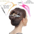 RC ROCHE ORNAMENT 6 Pcs Womens Thin Curved Eyelet Side Slide No Slip Hair Clip, Medium Transparent Multicolor Beauty