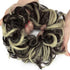 Lelinta Hair Bun Extensions - Wavy Curly Messy Donut Chignons Hair Piece - Black Brown Mix Bleach