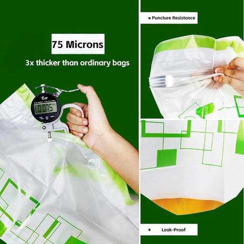 RLXROM 3 Pcs Self-Standing Trash Bags for Outdoor BBQ Party Car Picnic Camping No Trash Cans Needed