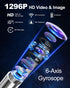 Ear Wax Removal Tool Camera, Ear Cleaner with Camera, Ear Cleaning Kit 1296P HD Ear Scope, 6 LED Lights and 6 Ear Picks, Earwax Removal with Otoscope to Earify Earwax for iOS and Android