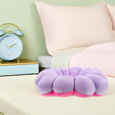 Healeved Donut Pillow Wheelchair Headrest Cushion Flower Shape Nursing Pillow for Bed Sores Pressure Relief Pumpkin