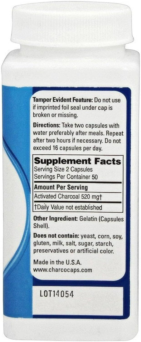 Requa Activated Charcoal, 260 mg, 100 Count