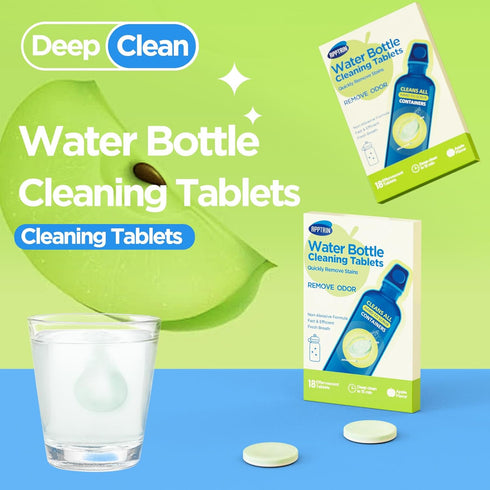 Water Bottle Cleaning Tablets - 18 Pack Hydration Bladder Cleansing Tablets for Water Bottle, Individually Packed
