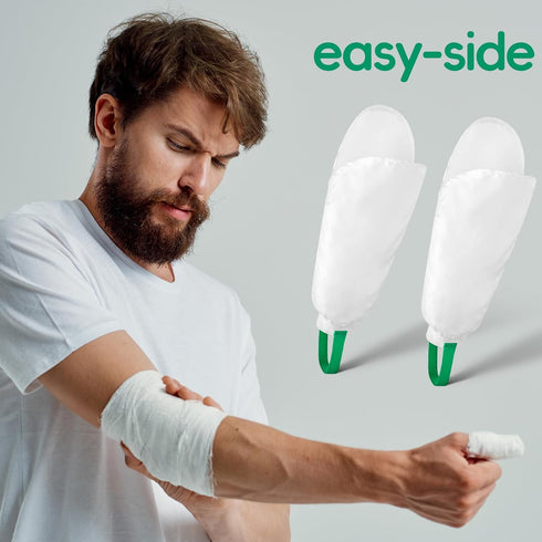 Seeloowy 2 1 Set Pcs Easy Slide Compression Arm Sleeve Aid Open Toe and Pair Donning Gloves for Medical Compression
