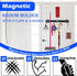 Strong Magnetic Mop Broom Holder - Heavy Duty Hanger with 4 Hooks for Organizing Cleaning Tools in Garage or Kitchen