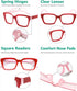 Eyekepper Ladies Reading Glasses, Oversized Square Design Readers for Women in Red