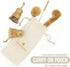 TRESSTONES Set Natural Bamboo Dish Brush with Holder - Eco Friendly Wooden Dish Brush