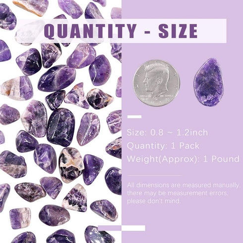 Swpeet 1 Pound Bulk Amethyst Stones, Large Irregular Shaped Gemstone Chips, Perfect for Jewelry Making Home