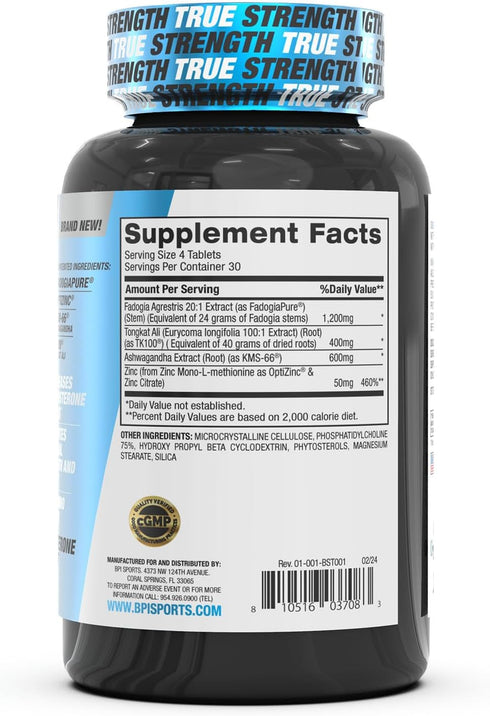 BPI Sports Best Test, Testosterone Booster for Men, 30 Servings, Muscle Recovery & Energy Support