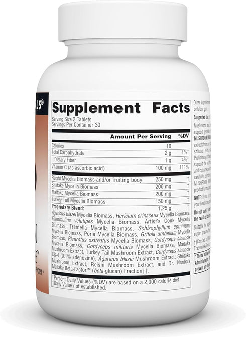 Source Naturals Mushroom Immune Defense, 16 Blend Complex, 60 Tablets