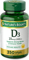 Nature's Bounty Vitamin D3 1000 IU Softgels - 350 Count