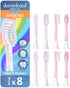 Kids Toothbrush Heads Compatible with Philips Sonicare, Replacement Heads for Ages 7 to 10 - Pink (8 Pack)