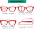 Eyekepper Ladies Reading Glasses, Oversized Square Design Readers for Women in Red