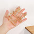 Small Gold Hair Clips, 10 Pack Mini Hair Claw Clips for Women, Metal Hair Accessories for Thick Thin Hair