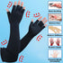 Copper Long Arthritis Gloves - Copper Infused Extra Long Fit Compression Glove for Women & Men Computer Typing, Carpal Tunnel and Support Wrist Hands Pain Relief,1 Pair (Medium)