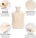 Hot Water Bag Hot Water Bottle 2 Liter, Heat Up and Refreezable Hot Cold Pack with Knit Cover for Pain Relief, Hot Cold
