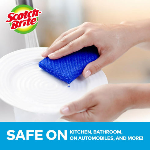 Scotch-Brite Dobie, All-Purpose Cleaning Pads, 3 Count (Pack of 8) | Multicolor Cleaning Pads for Various Surfaces