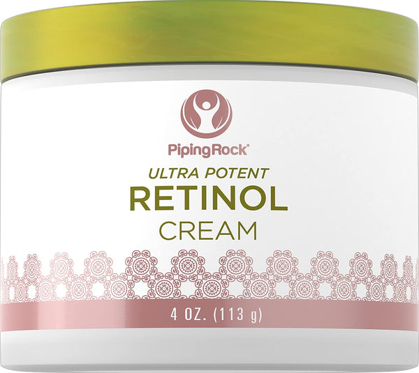 Piping Rock Retinol Cream for Face | 4 oz | Ultra Potent, Non-GMO, Gluten Free