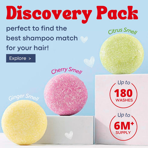 Shampoo Bar Pack 3 - Ginger, Rosemary & Rice Water - pH Balanced Hair Growth Solid Soap
