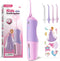 COSLUS Kids Water Dental Flosser, Deep Cleaning Picks, Portable, 4 Modes for Ages 6+, Waterproof Rechargeable with 4