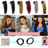 KETHBE 24 Inch Long Body Wave Ponytail Hair Extension, Synthetic Heat Resistant Wrap Around Drawstring Curly Wavy