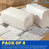 1InTheOffice Multifold Paper Towels (4 Pack) - 1-Ply Paper Hand Towels for Bathroom, 250 Towels/Pack, 9" x 9.45"