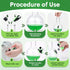 Magnetic Glass Cleaner Kit - Reusable Pipe Cleaning Tool Deep Cleans Hard-to-Reach Stains Two Silicone Brush