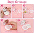 2 Pcs Refillable Loose Powder Container with Puff, 0.17/0.7 oz Portable Makeup Powder Case with Mirror and Sifter