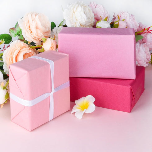 PLULON 90 Sheets Pink Tissue Paper Bulk, Colored Gift Wrap for Birthday, Wedding, Baby Shower