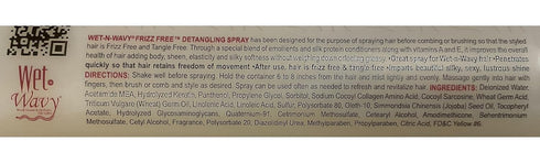 WET-N-WAVY Frizz Free Detangling Spray - 8 oz (Pack of 1)