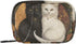 YMGQYJ Cat Black White Pill Case for Travel, Weekly Pill Boxes 7 Days