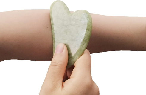 3 in 1 Jade Roller and Gua Sha Tool - Natural Anti-Wrinkle Face Massager for Eye, Neck, and Skin Care