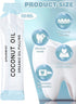 Loopeer 50 Pcs Organic Oil Pulling Travel Sachets, Coconut Peppermint Oil Pulling for Teeth Whitening and Healthy Teeth