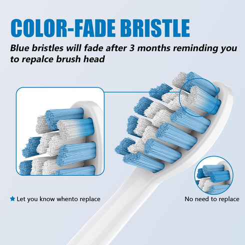 Replacement Toothbrush Heads for Philips Sonicare, Compatible Snap-on Electric Tooth Brushes, 8 Pack Aseptic Packing