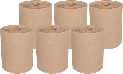 Restaurantware-Clean Tek Professional Hardwound Paper Towel - 600 Feet x 8 Inch, 1 Ply, Kraft Paper Roll