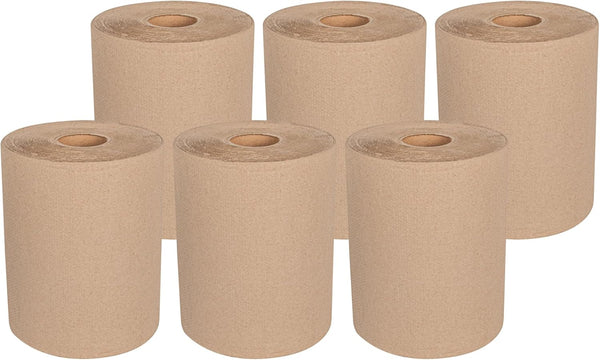 Restaurantware-Clean Tek Professional Hardwound Paper Towel - 600 Feet x 8 Inch, 1 Ply, Kraft Paper Roll