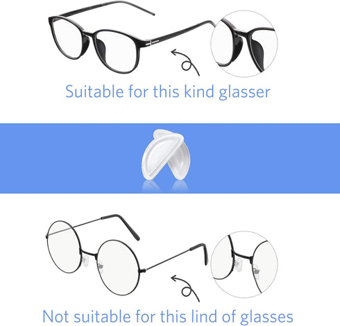 Frienda Silicone Adhesive Eyeglass Nose Pads, Anti-Slip Nose Bridge Pads for Eyeglasses, 12 Pairs