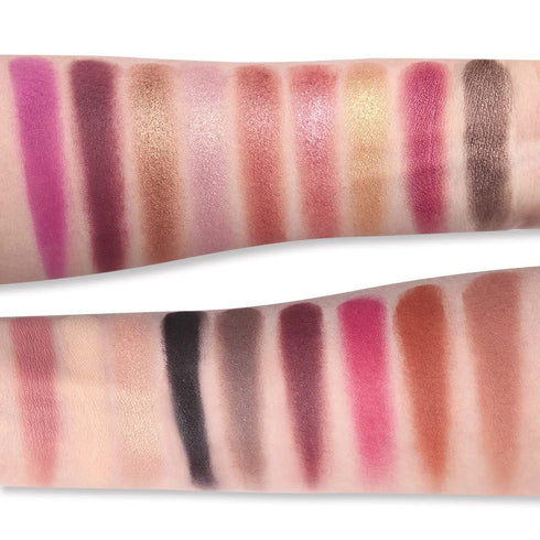 UCANBE Professional 18 Colors Eyeshadow Makeup Palette, 10 Matte + 7 Shimmer + 1 Metallic Glitter, Long Lasting Set