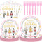 Havawish 96 Pcs Christmas Paper Tableware Set Pink Nutcracker Birthday Party Supplies Christmas