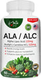 ALA/ALC High Potency Formula - Alpha Lipoic Acid and Acetyl-L-Carnitine HCl Dietary Supplement - 60 Capsules