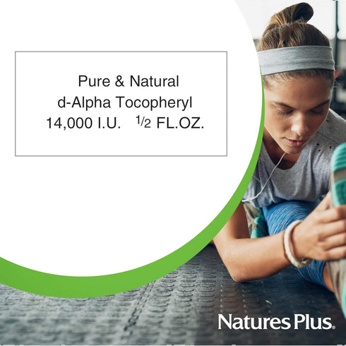 Natures Plus Vitamin E Oil - 14,000 IU, .5 fl oz - Moisturizes Skin, Reduces Brown Spots, Vegan