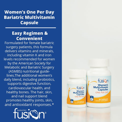 Bariatric Fusion One Per Day Bariatric Multivitamin with Iron for Women - 30 Capsules, Gluten Free, 1 Month Supply
