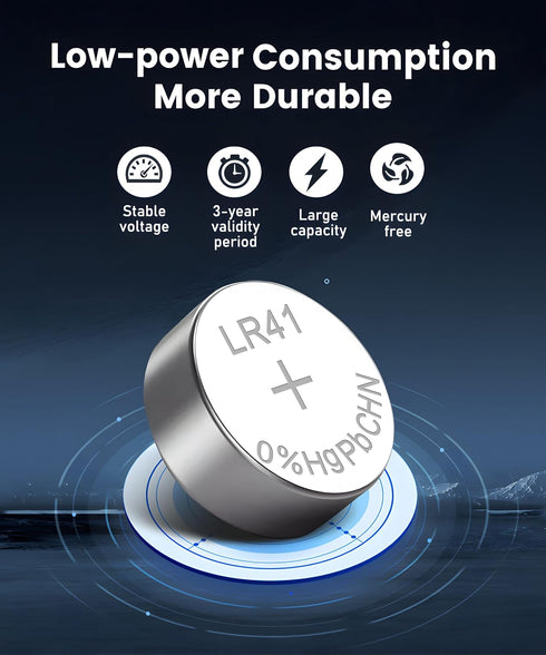 LR41 Battery AG3 LR41 1.5V Alkaline Batteries, 20 Pack for Watch, Thermometer, Button Battery