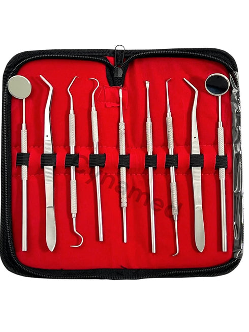 Premium Dental Tools, Plaque Remover for Teeth, Professional Hygiene Cleaning Kit, Stainless Tooth Scraper Set (SET of