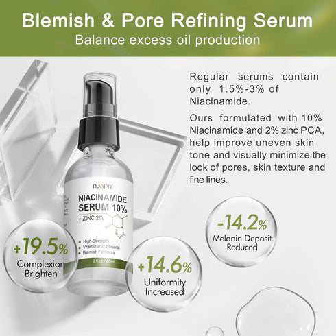 Organic Vitamin C Serum for Face, Neck, Eyes with Hyaluronic Acid, Dark Circles, Age Spots, Acne Scars, 60ML