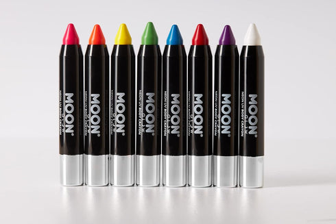 Moon Glow Neon UV Paint Stick Body Crayon, Intense Red for Face & Body