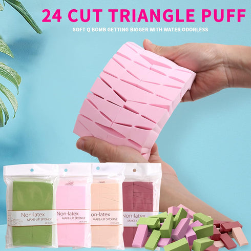 WSYUB Makeup Wedges, 96Pcs Soft Sponge Blenders, Small Wedge Shape Latex Free Foam Sponges