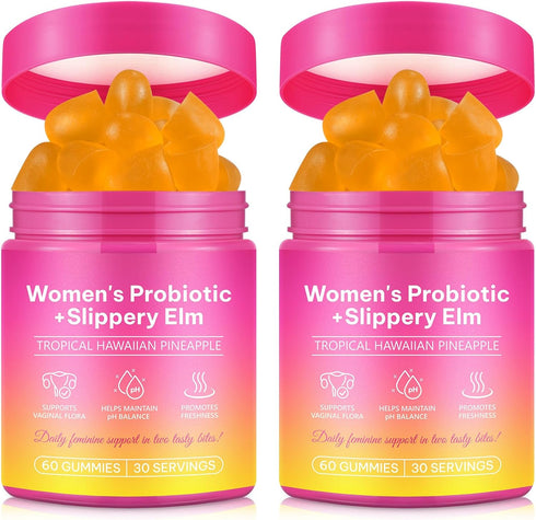Rulviou 2 Pack Women's Probiotic Gummies for Vaginal Health - pH Balance &